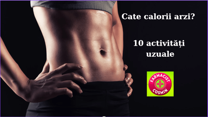 Cate calorii arzi - 10 activități uzuale